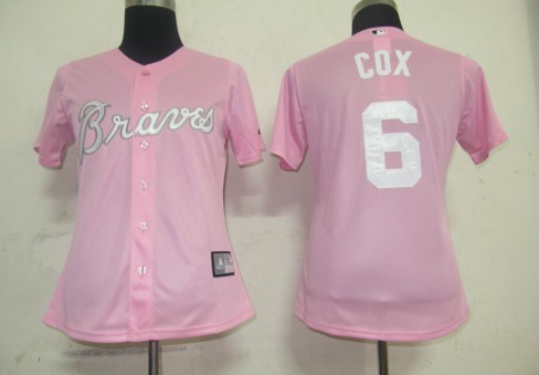 St.Louis Cardinals 6 Cox Pink MLB Women Jerseys