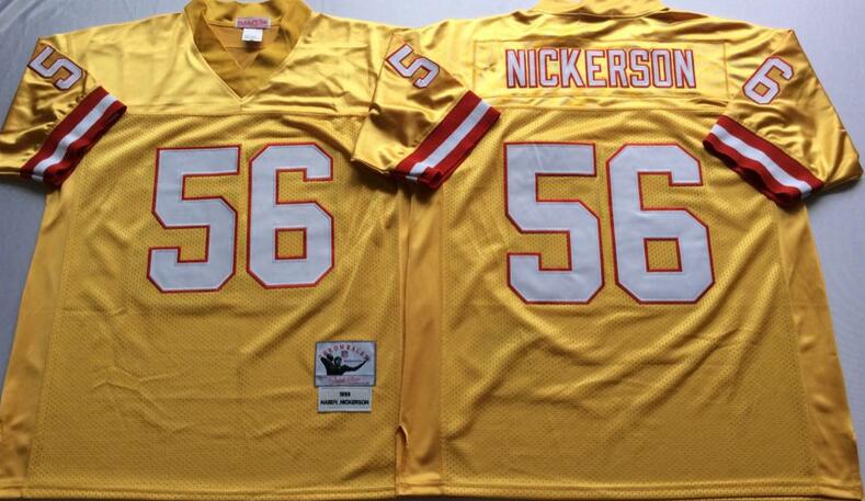 Tampa Bay Buccaneers 56 nickerson YELLOW Throwback men nfl Jersey