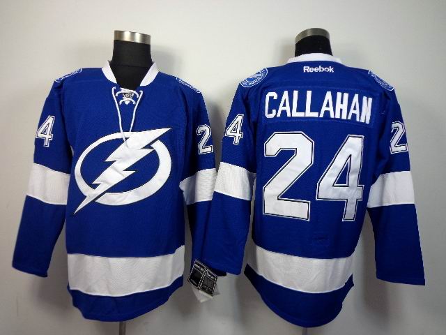 Tampa Bay Lightning 24 Ryan Callahan blue men nhl ice hockey  jerseys