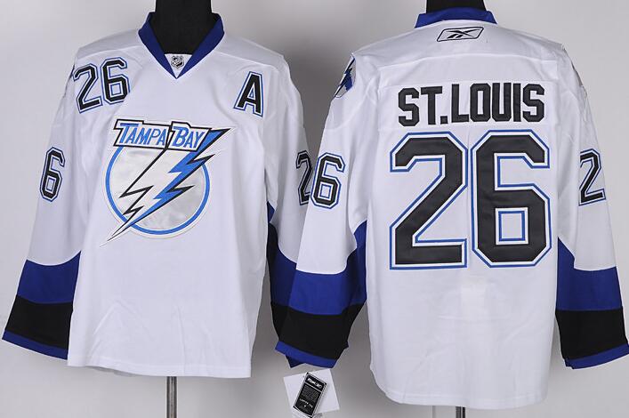 Tampa Bay Lightning 26 Martin St.Louis white men nhl ice hockey  jerseys