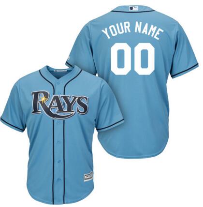 Tampa Bay Rays jerseys Majestic Light Blue Cool Base Custom any name number