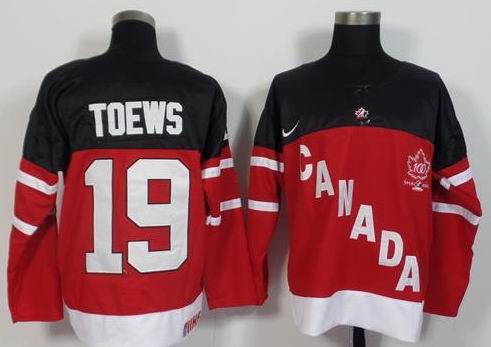 Team Canada 19 Jonathan Toews red 100th Anniversary Stitched men nhl ice hockey jerseys