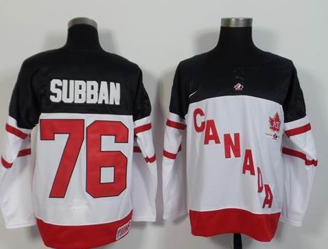 Team Canada P.K. Subban 76 white 100th Anniversary Stitched men nhl ice hockey jerseys