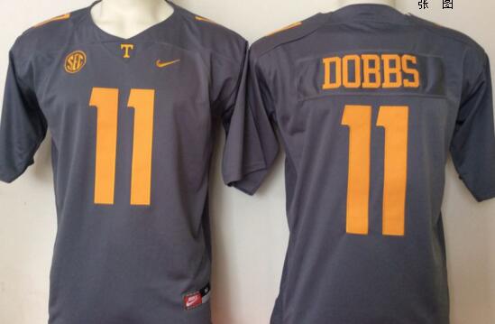 Tennessee Volunteers 11 Joshua Dobbs grey men College ncaa Football Jerseys Tennessee Volunteers 11 Joshua Dobbs grey men College ncaa Football Jerseys