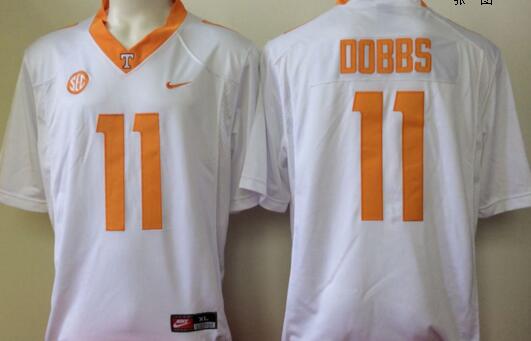 Tennessee Volunteers 11 Joshua Dobbs white men College ncaa Football Jersey Tennessee Volunteers 11 Joshua Dobbs white men College ncaa Football Jersey