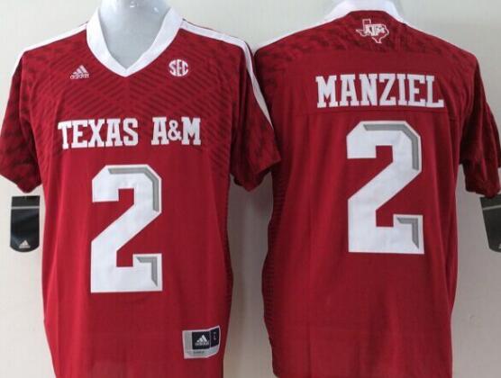 Texas A&M Aggies 2 Johnny Manziel red men College ncaa Football Jerseys