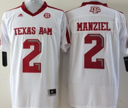 Texas A&M Aggies 2 Johnny Manziel white men College ncaa Football Jerseys Texas A&M Aggies 2 Johnny Manziel white men College ncaa Football Jerseys