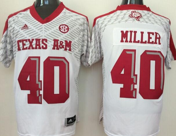 Texas A&M Aggies 40 Von Miller white men College ncaa Football Jerseys