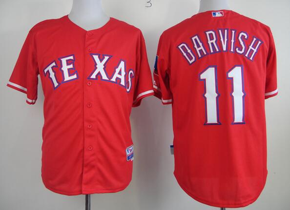 Texas Rangers 11 Yu Darvish red men MLB baseball Jerseys