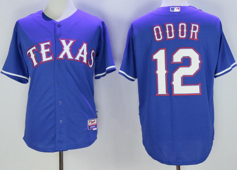 Texas Rangers 12 Rougned Odor blue men mlb baseball jersey