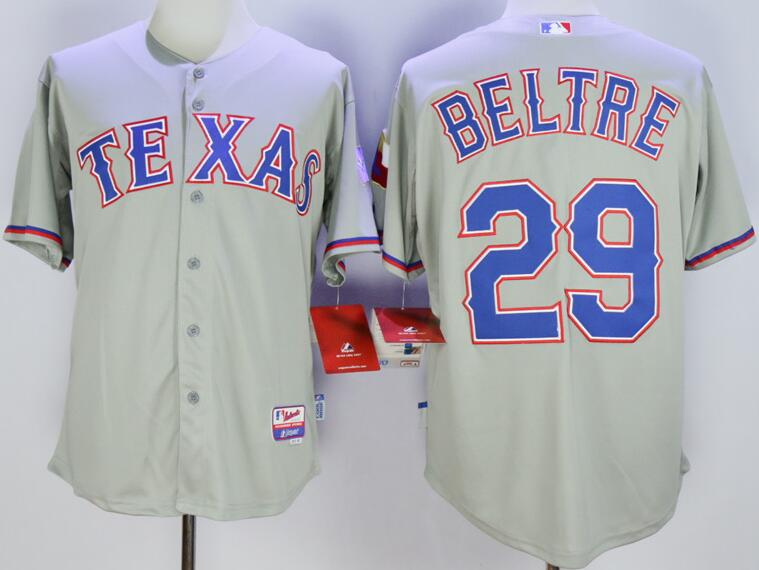 Texas Rangers 29 Adrian Beltre grey men baseball mlb jerseys