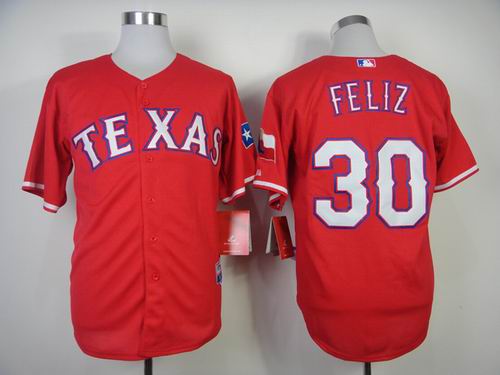 Texas Rangers 30 Feliz red mlb baseball  jersey