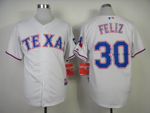 Texas Rangers 30 Feliz white mlb baseball  jersey