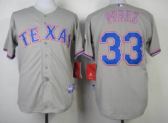 Texas Rangers 33 Martin Perez grey men baseball mlb jersey