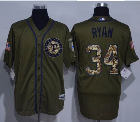 Texas Rangers 34 Nolan Ryan Camo Stitched Baseball Jersey