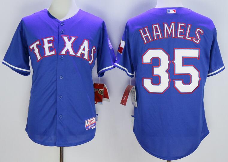 Texas Rangers 35 Cole Hamels blue men baseball mlb jerseys