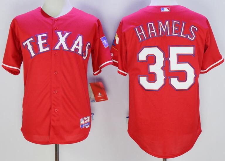 Texas Rangers 35 Cole Hamels red men baseball mlb jerseys