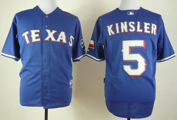 Texas Rangers 5 Ian Kinsler blue men mlb baseball Jerseys