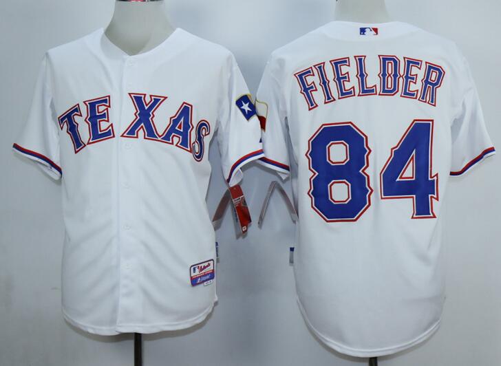 Texas Rangers 84 PRINCE FIELDER  White men baseball mlb Jersey