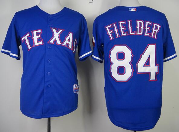 Texas Rangers 84 PRINCE FIELDER blue men baseball mlb Jersey