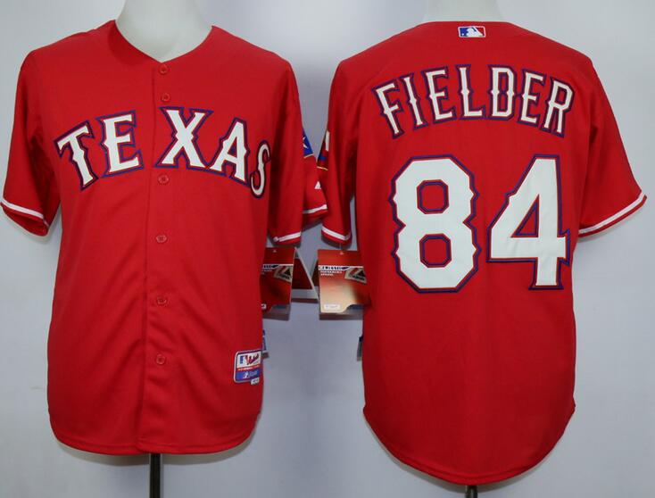 Texas Rangers 84 PRINCE FIELDER red men baseball mlb Jersey