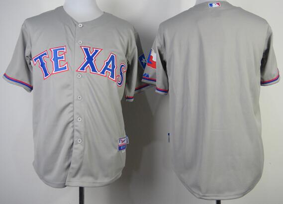 Texas Rangers blank grey mlb baseball Jersey