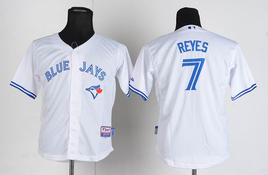 Toronto Blue Jays #7 Jose Reyes White MLB Kid Jerseys