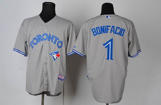 Toronto Blue Jays 1 Emilio Bonifacio Grey men mlb baseball jersey