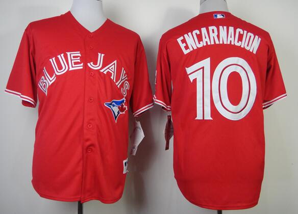 Toronto Blue Jays 10 Edwin Encarnacion red MLB baseball Jerseys