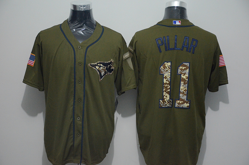 Toronto Blue Jays 11 Kevin Pillar Camo Stitched Baseball Jerseys