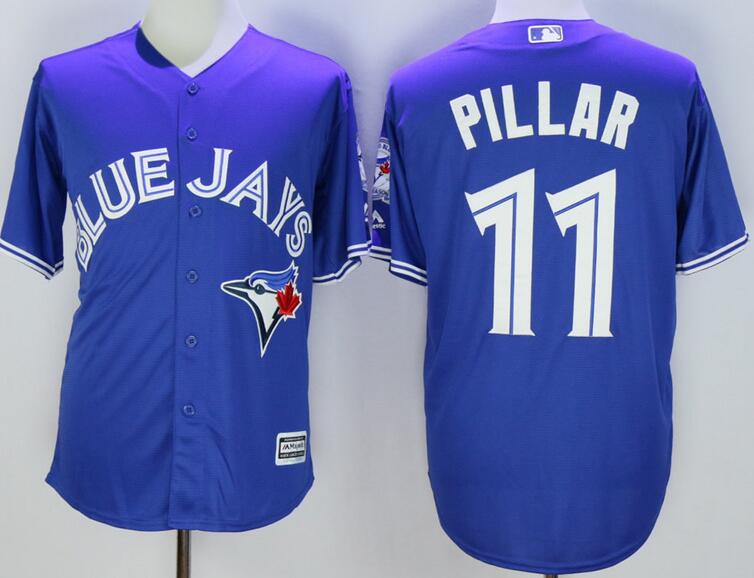 Toronto Blue Jays 11 Kevin Pillar blue Majestic men mlb baseball jersey