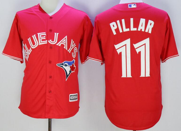 Toronto Blue Jays 11 Kevin Pillar red Majestic men mlb baseball jersey
