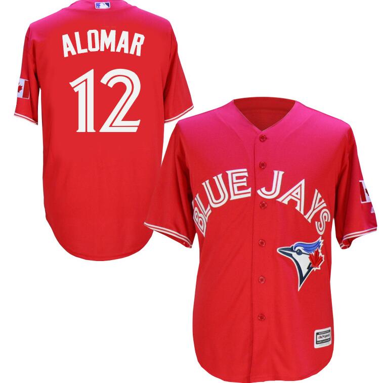 Toronto Blue Jays 12 Roberto Alomar red Majestic MLB baseball Jerseys