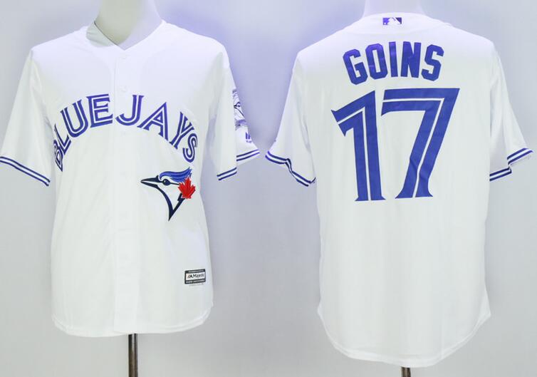 Toronto Blue Jays 17 Ryan Goins white Majestic men mlb baseball jersey