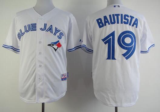 Toronto Blue Jays 19 JOSE BAUTISTA white Majestic men mlb baseball  jerseys