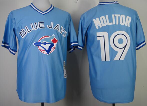 Toronto Blue Jays 19 jose BAUTISTA throwback skyblue mlb jerseys
