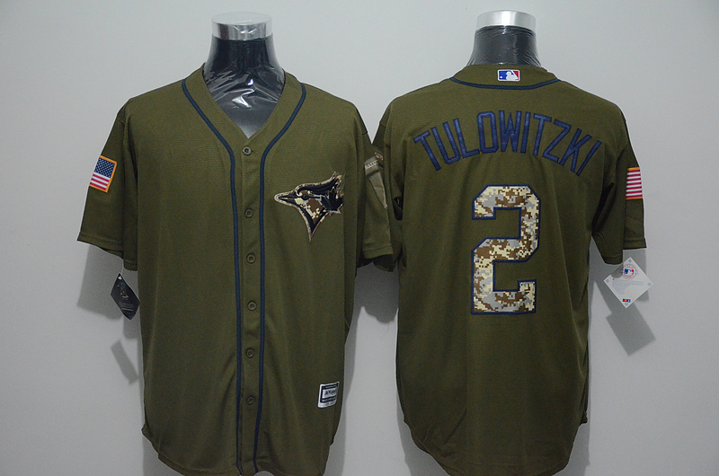 Toronto Blue Jays 2 Troy Tulowitzki Camo Stitched Baseball Jerseys