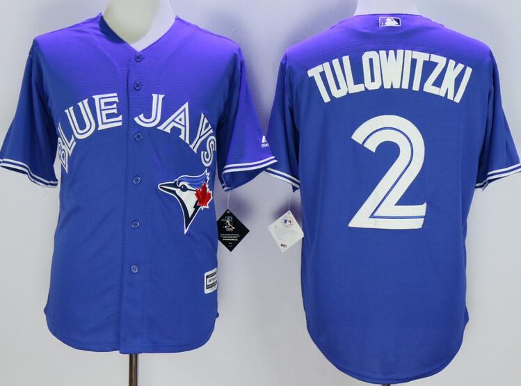 Toronto Blue Jays 2 Troy Tulowitzki blue majestic men mlb baseball jersey