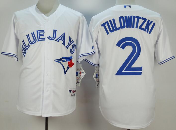 Toronto Blue Jays 2 Troy Tulowitzki white men mlb baseball jersey