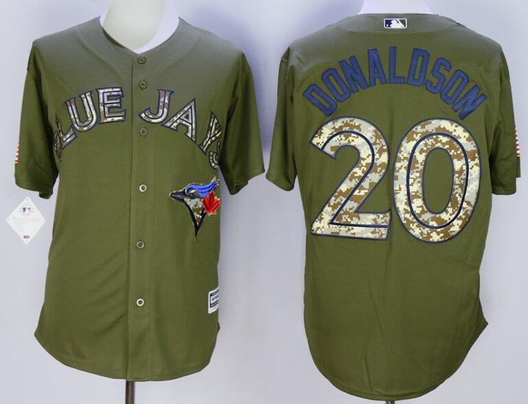 Toronto Blue Jays 20 Josh Donaldson Camo Stitched Baseball Jerseys