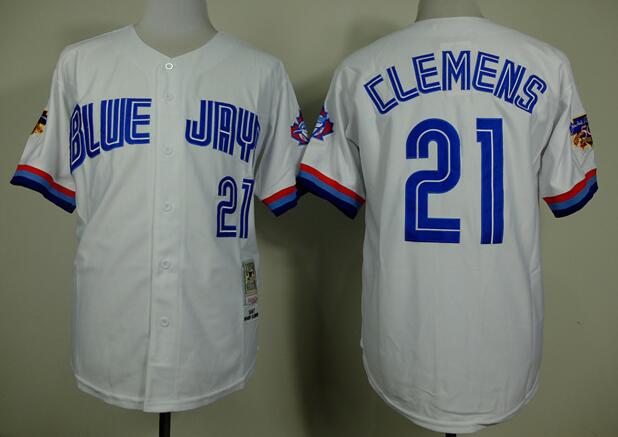 Toronto Blue Jays 21 CLEMENS White men mlb baseball jerseys 50th