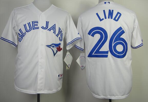 Toronto Blue Jays 26 Adam Lind White 24 men mlb baseball jerseys