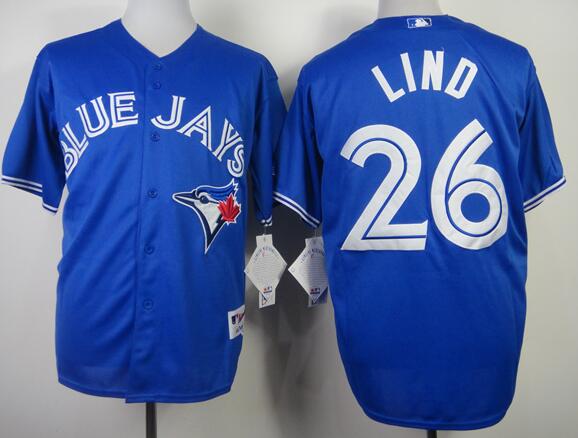 Toronto Blue Jays 26 Adam Lind blue men mlb baseball Jerseys