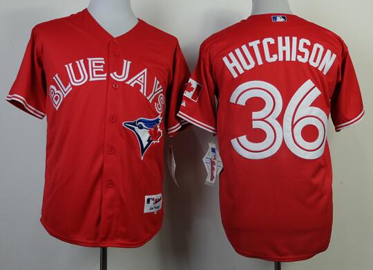 Toronto Blue Jays 36 Drew Hutchison red men baseball MLB Jerseys