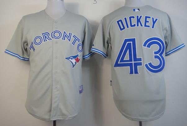 Toronto Blue Jays 43 R.A. Dickey grey men baseball MLB Jerseys