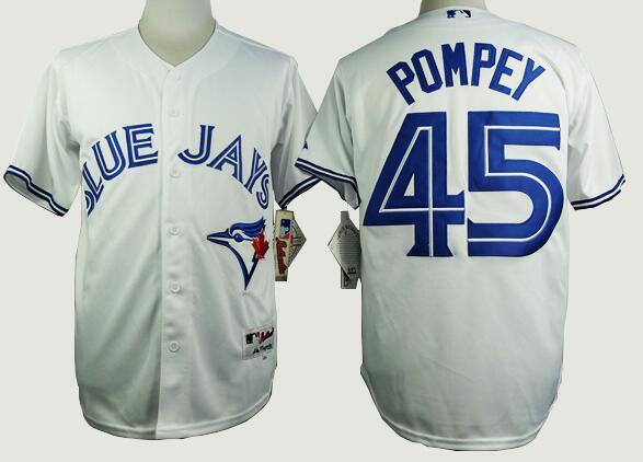Toronto Blue Jays 45 Dalton Pompey white MLB Jerseys