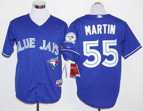 Toronto Blue Jays 55 Josh Jonhson Blue MLB Jerseys 40th anniversary patch