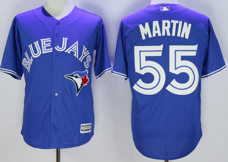 Toronto Blue Jays 55 Russell Martin blue Majestic men MLB baseball Jerseys