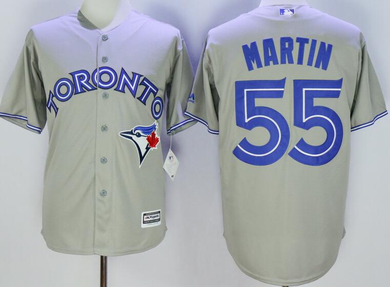 Toronto Blue Jays 55 Russell Martin grey Majestic men MLB baseball Jerseys