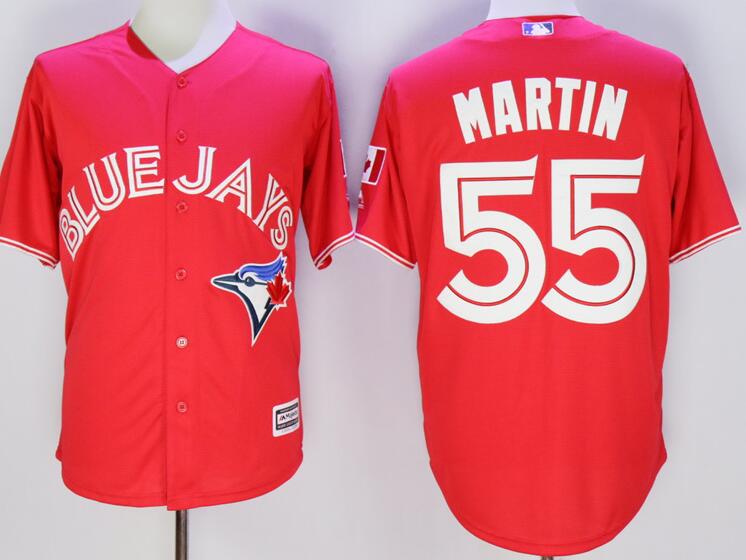 Toronto Blue Jays 55 Russell Martin red Majestic men MLB baseball Jerseys